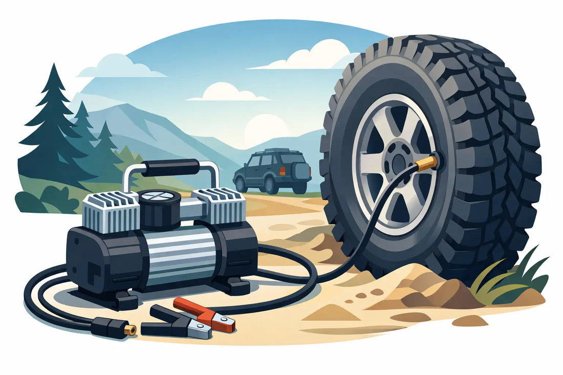 12V compressor voor terreinbanden kiezen