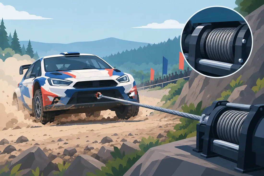 Praktijktest lier tijdens rally onder druk