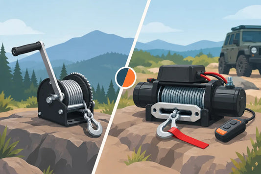 Handlier versus elektrische lier voor offroad