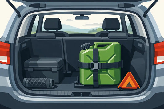 Jerrycan veilig vervoeren in de auto zonder risico