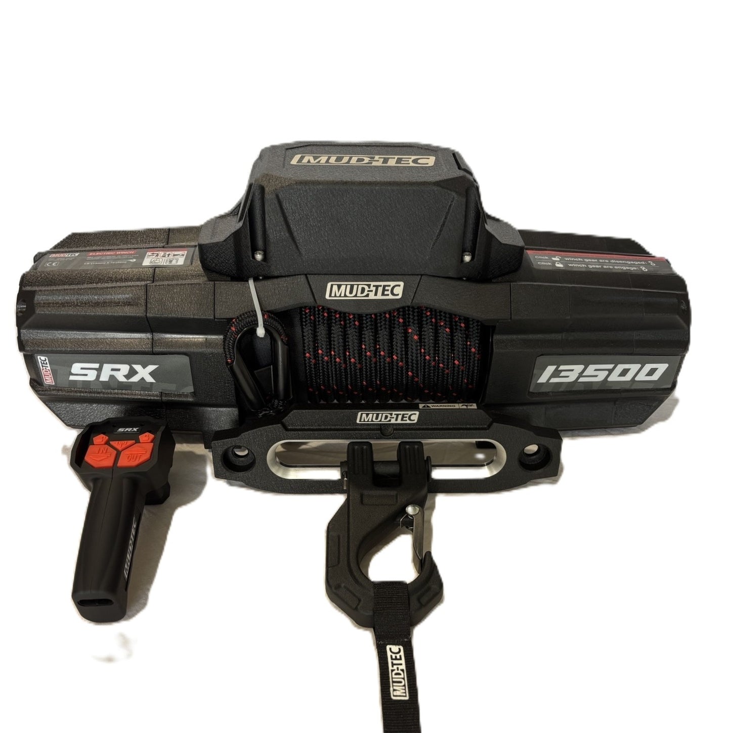 MUDTEC SRX13500 Winch, 6123 kg, 7.2HP, 12V, Wireless Clutch