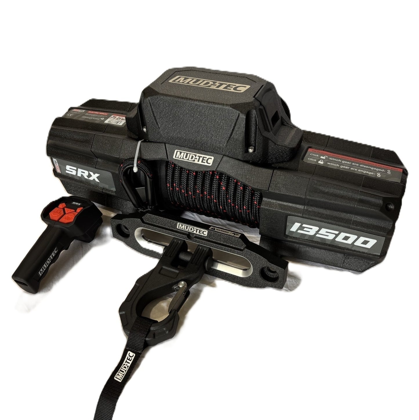 MUDTEC SRX13500 Winch, 6123 kg, 7.2HP, 12V, Wireless Clutch